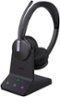 Yealink - 1208674 WH64 Dual Teams Wireless Headset, DECT&Bluetooth - Black-Front_Standard