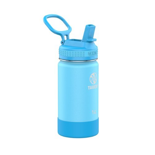 Takeya - Actives Kids 14oz Straw Bottle - Atlantic/Sail Blue-Angle_Standard 