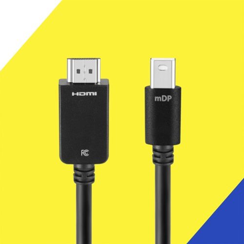 Best Buy essentials™ 6' Mini DisplayPort to HDMI Cable - Black WORLDWIDE DELIVERY