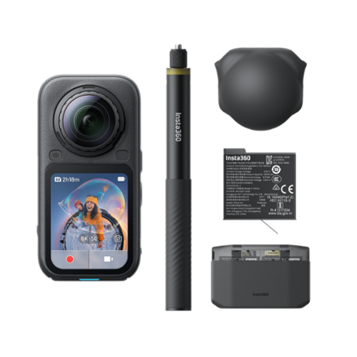 Insta360 - X6 8K Action Camera - Essentials Bundle - Black