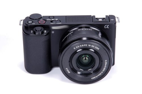 Sony - ZV-E10 Mirrorless Camera with 16-50mm II Lens (Black) ZVE10KB-Front_Standard 