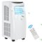 Costway - Portable Air Conditioner Cools up to 230 sq.ft 5500 BTU (8000BTU ASHRAE) Dehumidifier - White-Front_Standard