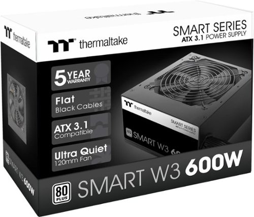 Thermaltake Smart W3 600W 80Plus Certified ATX v3.1 Spec Power Supply - Black HOW TO BUY