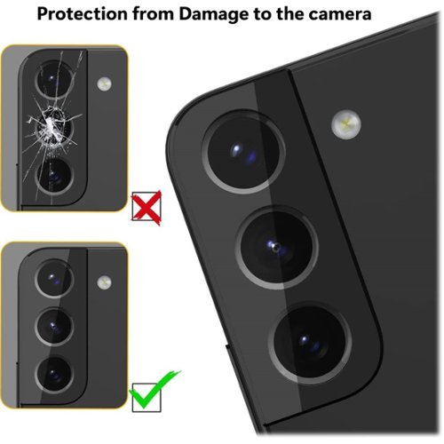 SaharaCase ZeroDamage Camera Lens Protector for Samsung Galaxy S22 (2-Pack) - Black WORLDWIDE DELIVERY