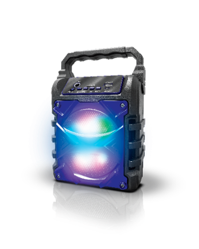 TopTech - Jet-4 Bluetooth Speaker, 4" Woofer, 400W, Karaoke, 100ft Range, Portable - Blue-Front_Standard 