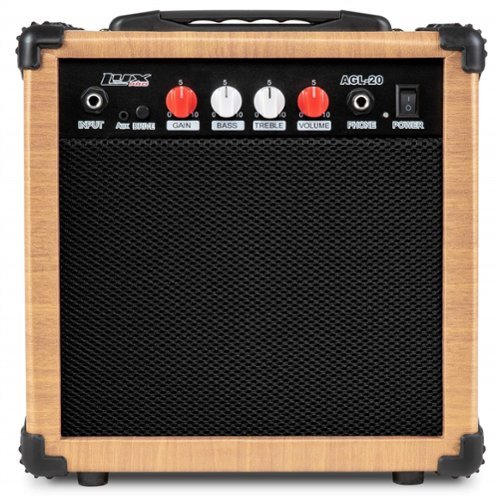Lyxpro - Electric Guitar Amp - 20 Watt Guitar Amplifier with Built-in Speaker Headphone Jack-Front_Standard 