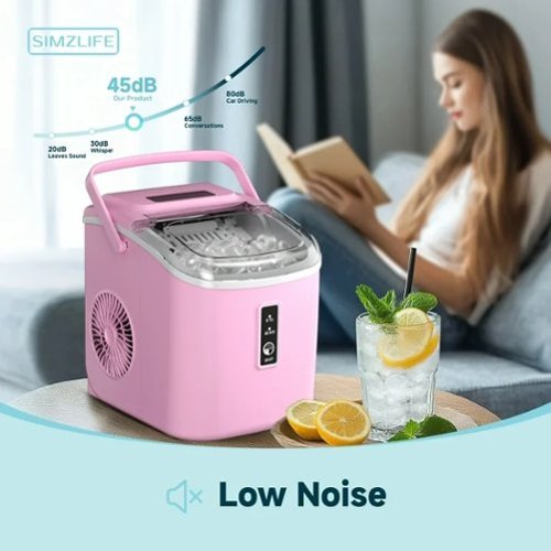 SIMZLIFE Countertop Ice Maker 26 lbs/Day Portable Self Cleaning, 9