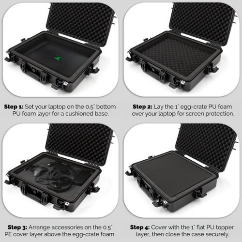 CASEMATIX Waterproof Hard Case for 15.6 17.3