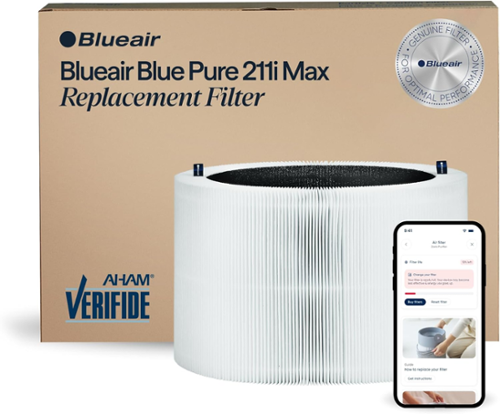 Blueair - Blue Pure F2MAX Replacement Filter for 211i Max Air Purifier, HEPASilent Carbon Filter AHAM Certified - White-Front_Standard 