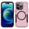 Entronix - Magnetic Case for iPhone 16 Pro - Soft-Touch Dual-Layer Protection - Pink-Front_Standard