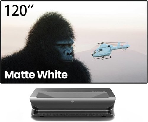 AWOL Vision - LTV-3000 Pro 4K RGB UST Laser Projector with 120" 4K/8K 1.3dB Fixed Frame Screen Bundle - Black-Front_Standard 