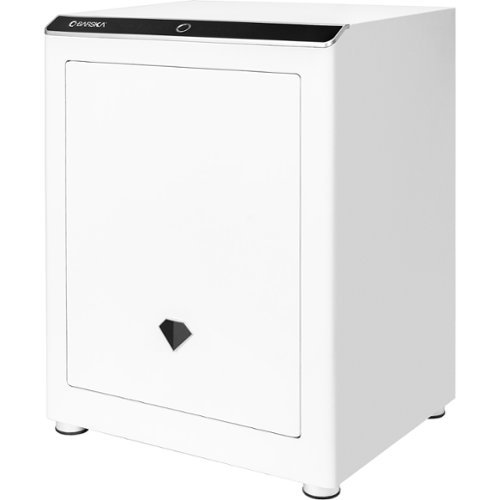 Barska - Diamond 2.4 Cu. ft Touchscreen Biometric Keypad Security Safe - White