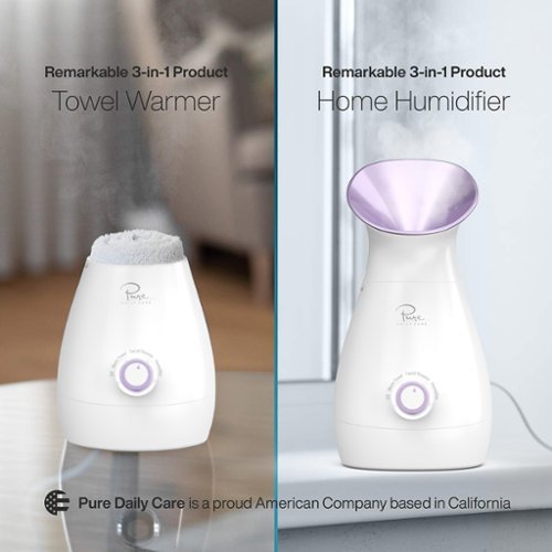 Pure Daily Care Nano Ionic Facial Steamer with 5 Piece Skin Kit and Hyaluronic Serum - Lilac BUY ONLINE