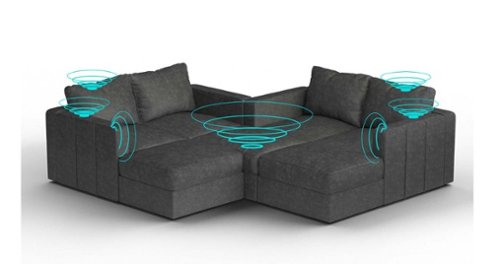 Lovesac - 7 Seats + 8 Sides Corded Velvet & Standard Foam with 8 Speaker Immersive Sound + Charge System