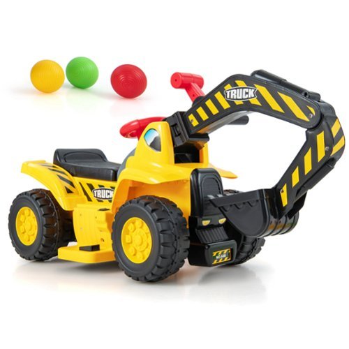 Costway 6V Electric Kids Ride On Excavator Pretend Play Toy