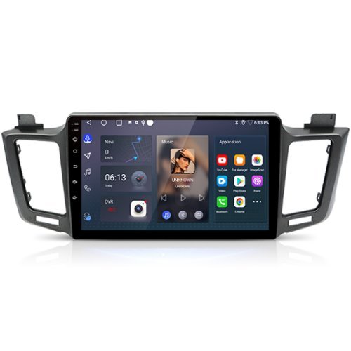 Junsun - 10" 2+64GB Android 14 carplay For Toyota RAV4 2012-2018 Car Stereo Radio GPS Navi WIFI RDS DSP SWC FM BT Small Screen - Black-Front_Standard 