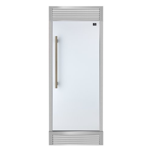 Forno Appliances - Maderno 13.6 Cu. Ft. Built-In Upright Convertible Freezer with Decorative Trim and Right Swing Door - White