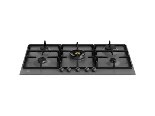 Front. Bertazzoni - 36" Professional Series 5-Burner Built-In Gas Cooktop - Carbonio - Carbonio.