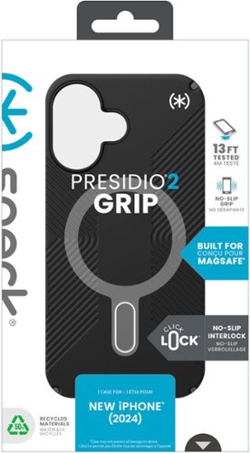 Speck Presidio2 Grip ClickLock Case with MagSafe for Apple iPhone 16 - Black BUY IN AUSTRALIA
