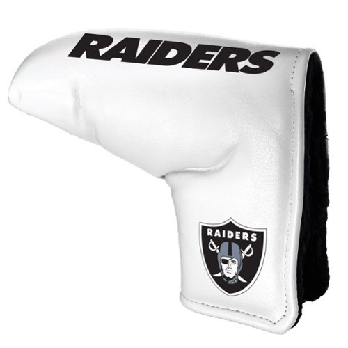 Team Golf - Las Vegas Raiders Tour Blade Putter Cover - White-Front_Standard 