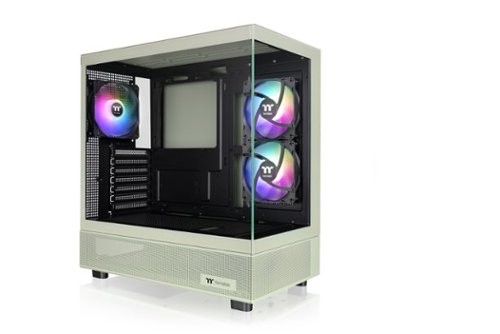 Thermaltake - View 270 Plus TG ARGB Mid Tower E-ATX PC Case - Matcha Green