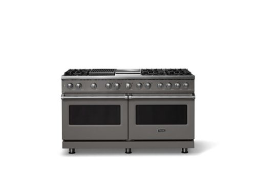 Viking - Pro 5 Series 9.4 Cu. Ft. Freestanding Sealed 8 Burner Dual Fuel Convection Range/Griddle/Grill - Damascus Gray - Damascus Gray