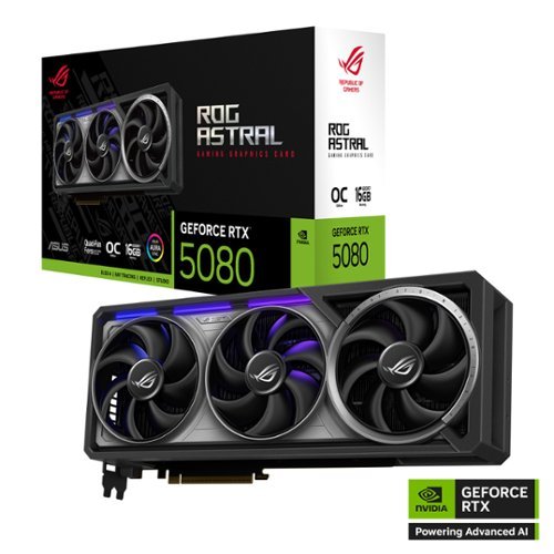 ASUS ROG Astral NVIDIA GeForce RTX 5080 16GB GDDR7 PCI Express 5.0 Graphics Card - Black BUY IN EUROPE