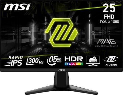 MSI - MAG 255XF Rapid IPS LCD FHD 300Hz 0.5ms Adaptive sync Gaming Monitor(DisplayPort,HDMI)