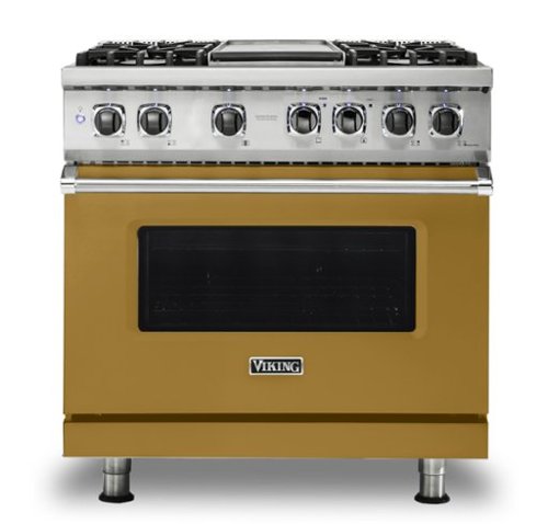 Viking - 36-Inch Dual Fuel Freestanding Range - Golden Hour-Front_Standard 