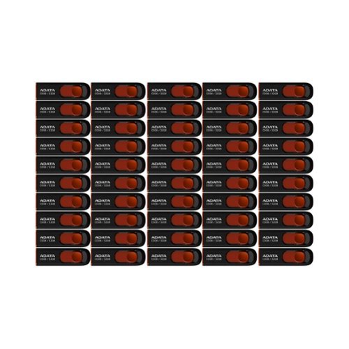 ADATA - 32GB USB 2.0 Retractable Capless Flash Drive (Red) - Black-Front_Standard 