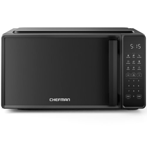 Chefman - Countertop Microwave Oven 0.7 Cu. Ft., 700 Watts with 6 Presets and 10 Power Levels - Black-Front_Standard 