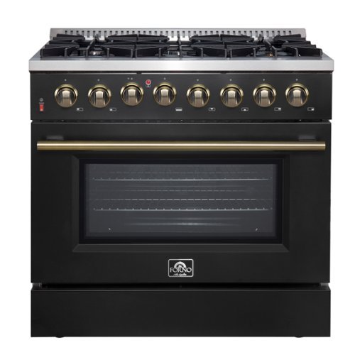 Forno Appliances - Galiano 5.36 Cu. Ft. Freestanding Dual Fuel Electric Range with Convection Oven - Black Door-Front_Standard 
