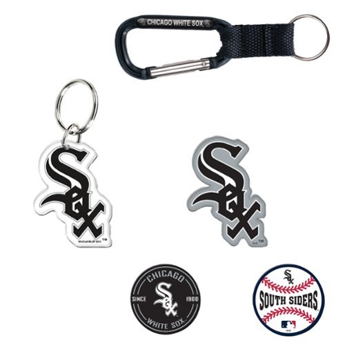 WinCraft - Chicago White Sox 5-Pack Key Ring and Fridge Magnet Set - Multicolor-Front_Standard 