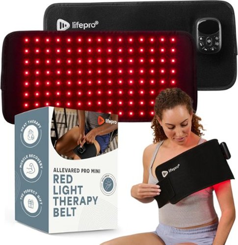  LifePro - Red Light Therapy Belt 660nm 850nm Infrared Red Light Therapy for Body Back and Shoulder - Mini Black Red Light