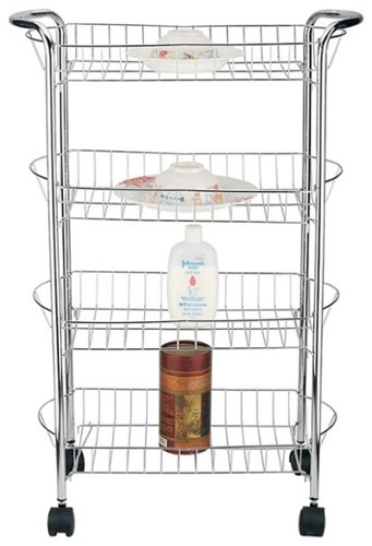  Better Chef - 4-Tier Storage Cart - Silver