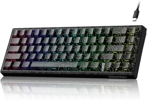 Womier - M68 HE Ultra Rapid Trigger Keyboard, 65% Magnetic Switches Gaming Mechanical Hall Effect Keyboard - Black-Front_Standard 