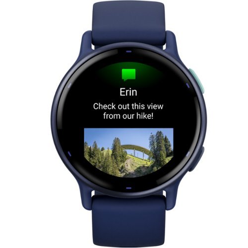 Garmin vívoactive 5 GPS Smartwatch 42 mm Fiber-reinforced polymer - Metallic Navy Aluminum and  Navy GLOBAL SHIPPING