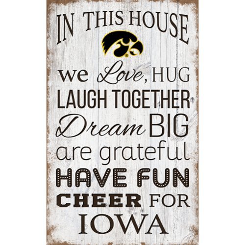Fan Creations - Iowa Hawkeyes 11'' x 19'' Team In This House Sign - Multicolor-Front_Standard 