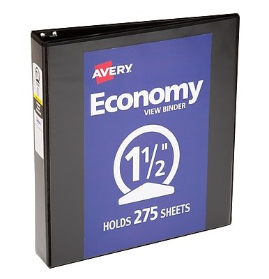 Avery - 1 1/2" 3-Ring View Binders - Black-Front_Standard 