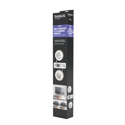 Sanus In-Wall Cable Concealer TV and Soundbar Power Kit for Mounted TVs and Soundbars - White BUY IN AUSTRALIA