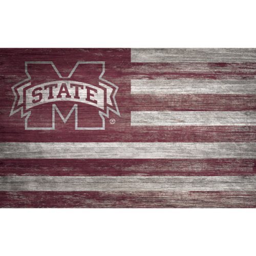 Fan Creations - Mississippi State Bulldogs 11'' x 19'' Distressed Flag Sign - Multicolor-Front_Standard 