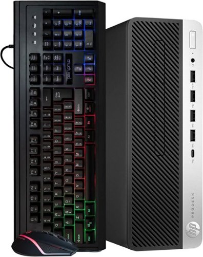 HP - Refurbished Excellent - ProDesk 600G4 Desktop Computer, Hexa Core Intel i5 (3.2), 16GB DDR4 RAM, 500GB SSD, Windows 11 Pro - Black-Front_Standard 