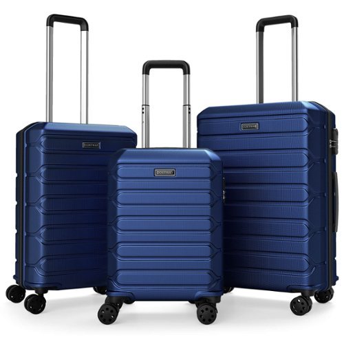 Costway 3 Piece Hardside Luggage Set (20/24/28 Inch) with 8