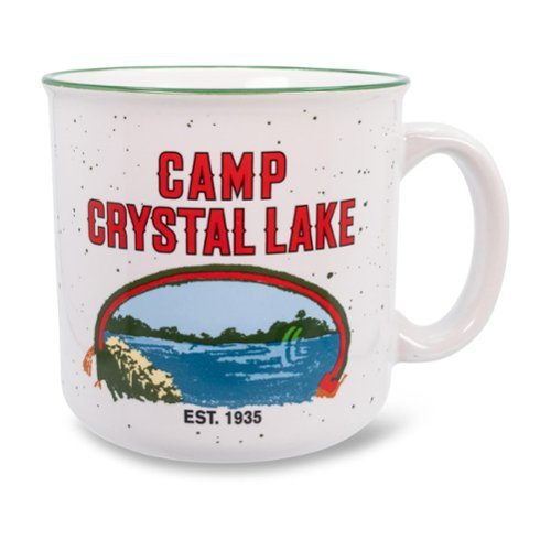 Silver Buffalo - Friday the 13th Crystal Lake Ceramic Camper Mug | Holds 20 Ounces - Red-Front_Standard 