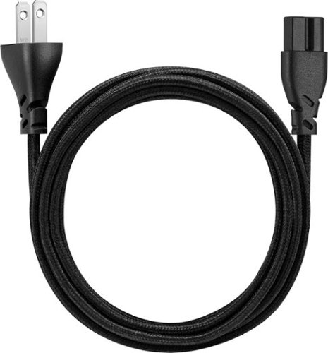 Rocketfish™ 8 ft. Polarized Braided Power Cord - Black BUY IN MIDDLE EAST