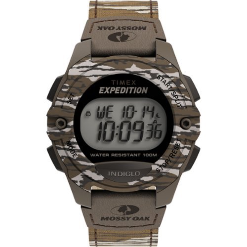 Timex x Mossy Oak Men's Expedition Digital CAT 40mm Watch - Original Bottomland Camo INTERNATIONAL SHIPPING