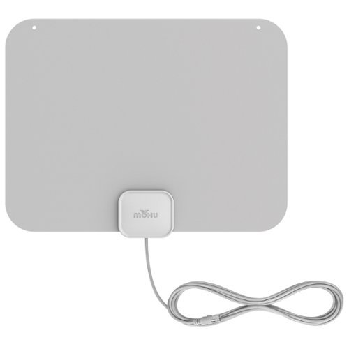 Mohu - Leaf Ultra-Thin Indoor TV Antenna 40-Mile Range, UHF VHF Multi-Directional, 4K 8K UHD NEXTGEN TV - Warm Gray-Front_Standard 