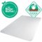 Floortex - BioPlus Eco Friendly Carbon Neutral Chair Mat for Low / Medium Pile Carpets up to 1/2" thick - 35" x 47" - Clear-Front_Standard