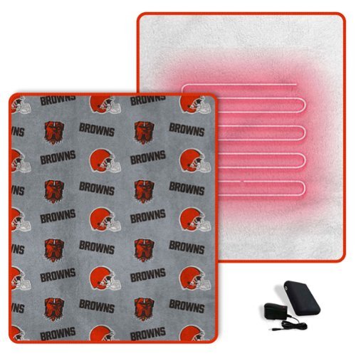 Pegasus - Cleveland Browns Scattered Logos 60" x 70" Heated Blanket - Multicolor-Front_Standard 