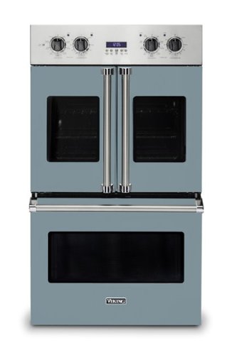 Viking - 30" 7 Series French Door Double Built-In Electric Thermal Convection Oven - November Sky